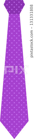 A purple tie with a polka dot pattern, used for formal wear and to enhance fashion outfits. 131331808
