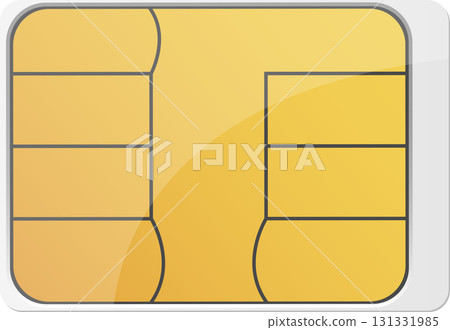 Illustration of a modern subscriber identity module (SIM) card design, ready for mobile use 131331985