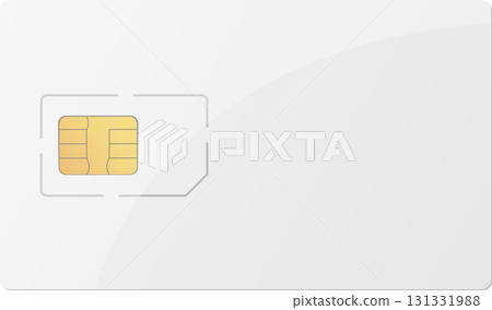 A blank, white SIM card sits ready for activation and connection to a cellular network. A blank, white SIM card sits ready for activation and connection to a cellular network. 131331988