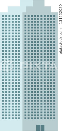 Modern, minimalist skyscraper with uniform windows, representing urban development and architecture. 131332020