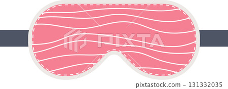 A pink sleep mask with wavy lines helps to block out light for a restful and comfortable sleep. A pink sleep mask with wavy lines helps to block out light for a restful and comfortable sleep. 131332035