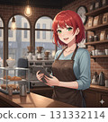 Waitress working in a cafe Waitress working in a cafe 131332114