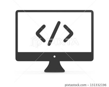 Code on Monitor Programming and Development Icon Code on Monitor Programming and Development Icon 131332196