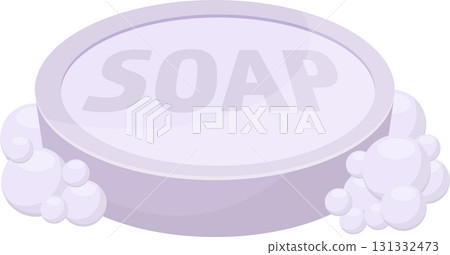 A bar of soap with bubbles. Perfect for washing hands and keeping clean. Hygiene matters. A bar of soap with bubbles. Perfect for washing hands and keeping clean. Hygiene matters. 131332473