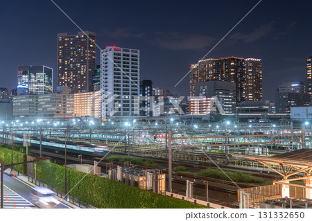 東京:高輪Gateway站與城市夜景 東京:高輪Gateway站與城市夜景 131332650