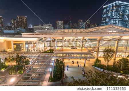 東京:高輪Gateway站與城市夜景 東京:高輪Gateway站與城市夜景 131332663