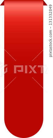 A vivid red banner or ribbon is displayed against a stark black background, glossy texture. A vivid red banner or ribbon is displayed against a stark black background, glossy texture. 131332849