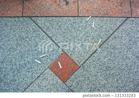 A cigarette butsock with a litter 131333283