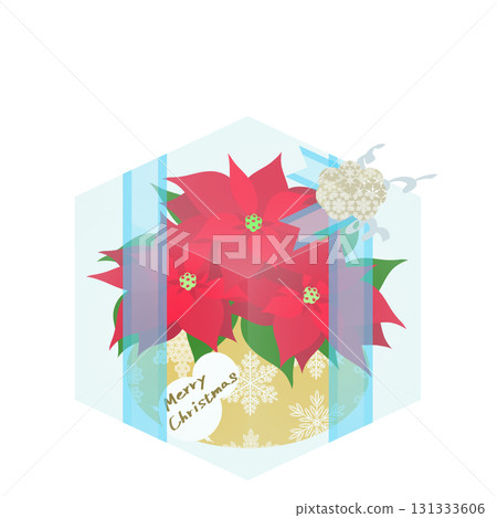 Gift_Poinsettia illustration Gift_Poinsettia illustration 131333606