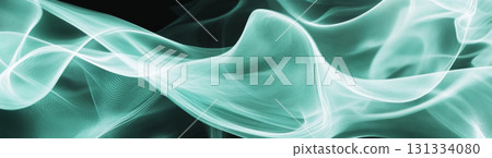 Abstract background with glowing teal lines on black, perfect for digital designs 131334080