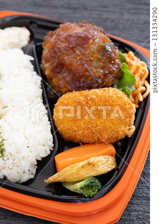 美味鐵板燒日式漢堡便當 131334290