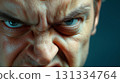 Man's intense gaze in close-up. 131334764