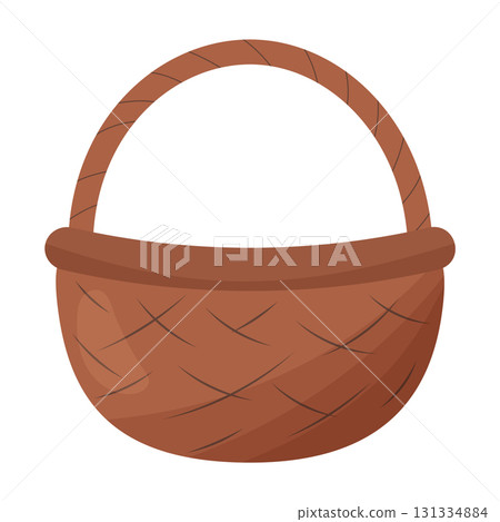 Wicker basket illustration Wicker basket illustration 131334884
