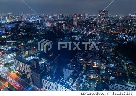 東京:東京市中心和港區的夜景 東京:東京市中心和港區的夜景 131335135
