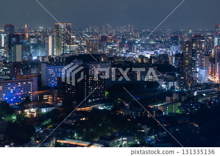 東京：東京市中心和港區的夜景 131335136