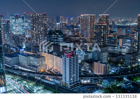 東京:東京市中心和港區的夜景 東京:東京市中心和港區的夜景 131335138