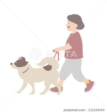 遛狗的女人 131335454