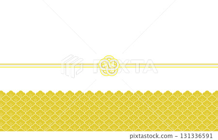 梅花圖案框架,中心為黃色梅花水引 梅花圖案框架,中心為黃色梅花水引 131336591