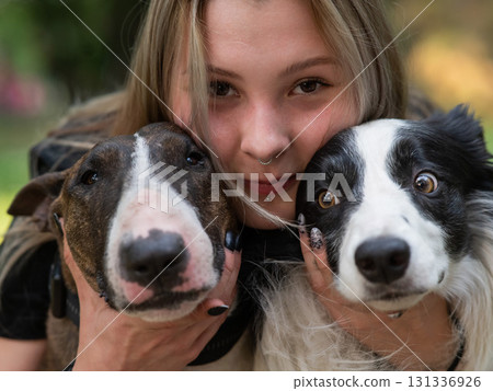 Joyful Moments with Two Adorable Dogs Joyful Moments with Two Adorable Dogs 131336926