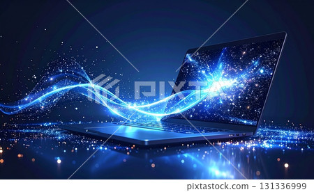 海軍銀色背景設計，讓您的閃亮筆記型電腦脫穎而出 131336999