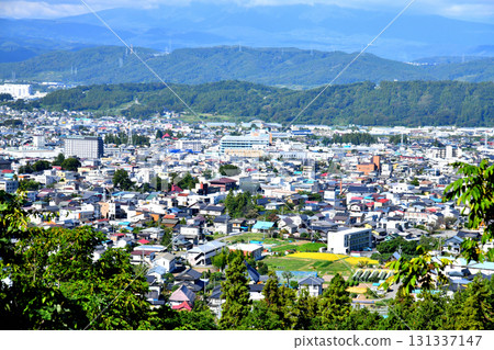 View of Shinshu-Nakano Station and the area around Hokushin General Hospital (north side) (Nakano City, Nagano Prefecture) [September 2025] 131337147