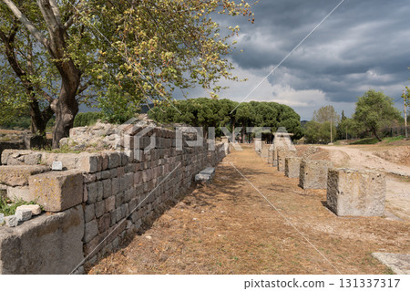 Ruins of the Sacred Way at Asclepieion of Pergamon, Bergama, Turkey Ruins of the Sacred Way at Asclepieion of Pergamon, Bergama, Turkey 131337317