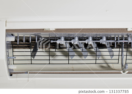 close-up of dirty air conditioner full dust and mold close-up of dirty air conditioner full dust and mold 131337785