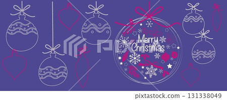 Stylish Christmas decorations, chestnut decoration illustration Stylish Christmas decorations, chestnut decoration illustration 131338049