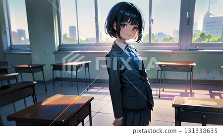 學校的女孩在教室裡 學校的女孩在教室裡 131338635