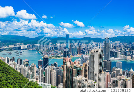 從香港太平山頂看維多利亞港 131339125