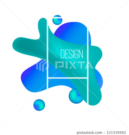 modern abstract liquid banner. Design element for poster, emblem, sign, logo, web. Vector illustration 131339563