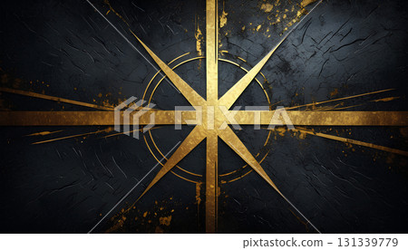 cross on metal wall 131339779