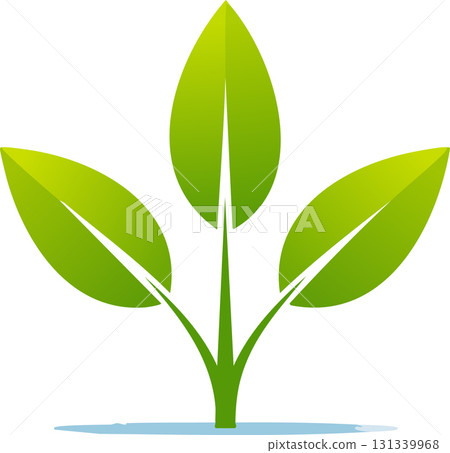 Modern plant artwork symbolizing sustainability, green energy 131339968