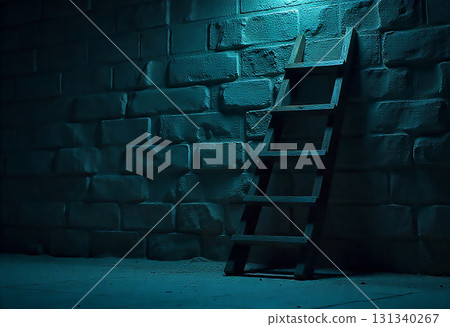 dark background with metal structures 131340267