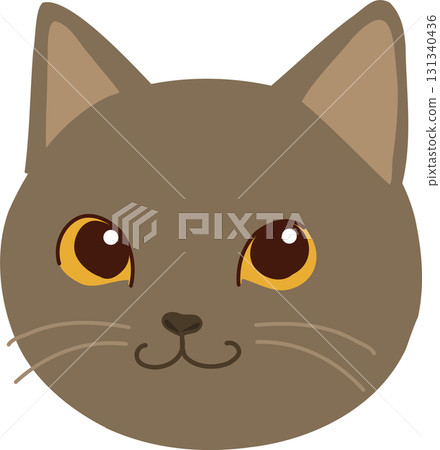 cute cat face showing an adorable cartoon pet ideal for books apps stickers cute cat face showing an adorable cartoon pet ideal for books apps stickers 131340436