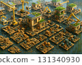 Construction of floating housing complexes – floating cities of wooden modules and energy facilities 131340930
