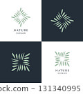 Nature leaves icon logo abstract modern pattern eco graphic design 131340995