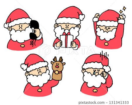 聖誕老人翻閱日曆 131341333