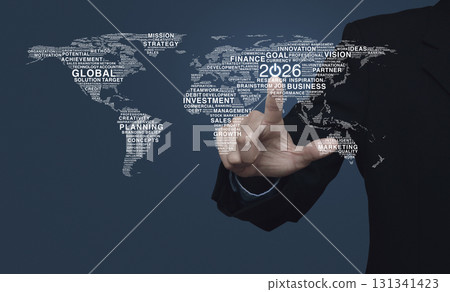 Happy new year 2026 global business start up concept, Elements of this image furnished by NASA 131341423