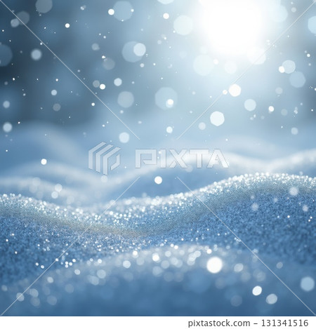 Icy Blue Glitter Snowdrift Bokeh with Sparkling Light image photo 131341516