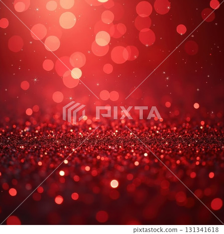 Red Glitter Bokeh With Stars And Soft Light Background abstract 131341618