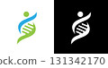 DNA gen person icon gene genome people isolated graphic logo 131342170