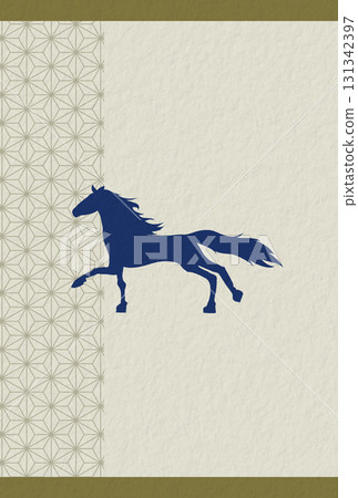Year of the Horse New Year's Card Template Beige (Background Only) Year of the Horse New Year's Card Template Beige (Background Only) 131342397