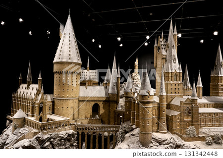Tokyo, Japan - December 13, 2024: interior main castle inside the Warner Bros Studio Tour Tokyo "The making of Harry Potter" 131342448