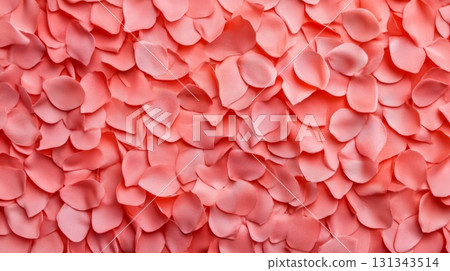 Coral rose petals are forming a beautiful floral texture, perfect for valentine's day, mother's day, spring celebrations, or any romantic occasion 131343514
