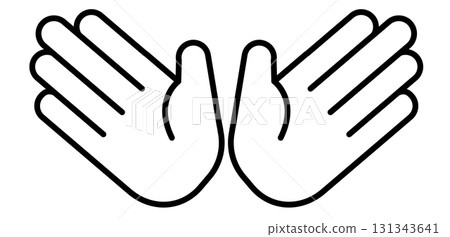 張開雙臂的表情符號，插圖，圖標，向量素材 131343641