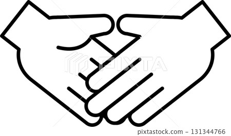 握手錶情符號插圖向量素材 131344766