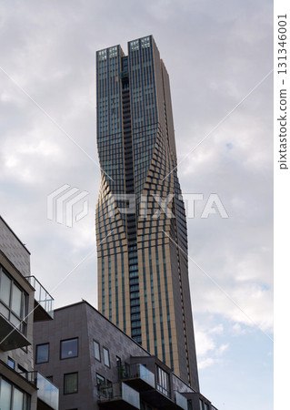 The tallest building in Scandinavia Karlatornet skycraper in Lindholmen, Gothenburg, Sweden, sunny day 131346001