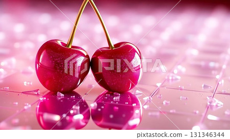 Glittery Twin Cherries Luxe Aesthetic Delight 49-5 131346344