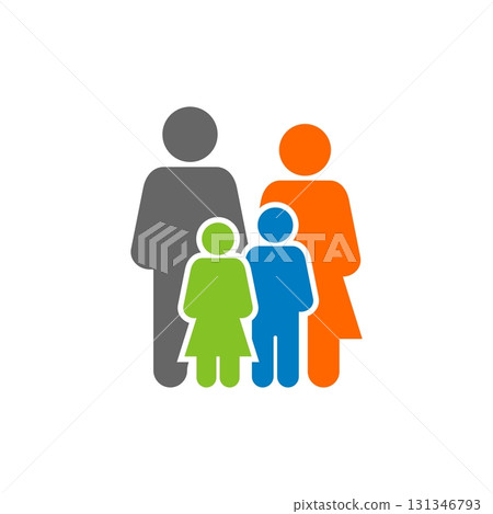 Family Human Figure Logo Template Illustration Design. Vector EPS 10. 131346793